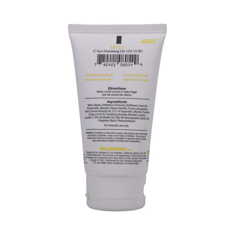 Doc Johnson Excite C-Spot Stimulating Cream 2 oz. Bulk - Permissive -