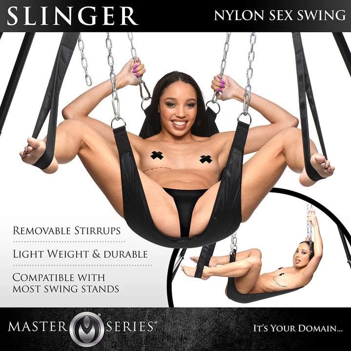 Master Series Slinger Nylon Sex Sling - Permissive -