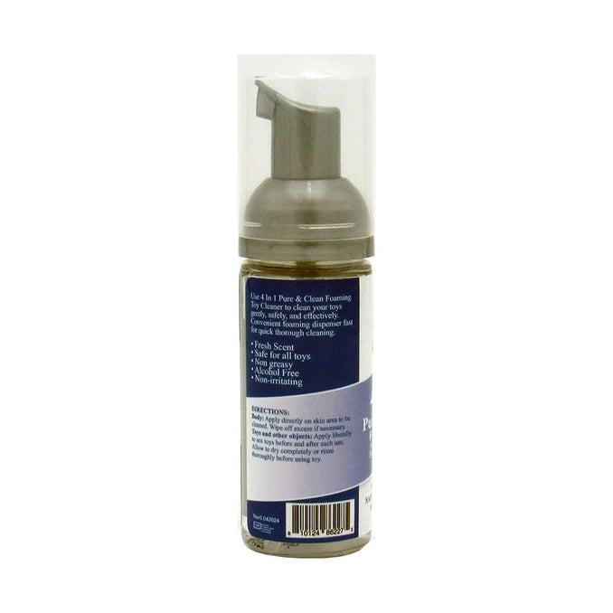 Adam & Eve 4 in 1 Pure & Clean Foaming Toy Cleaner 1.6 oz. - Permissive -