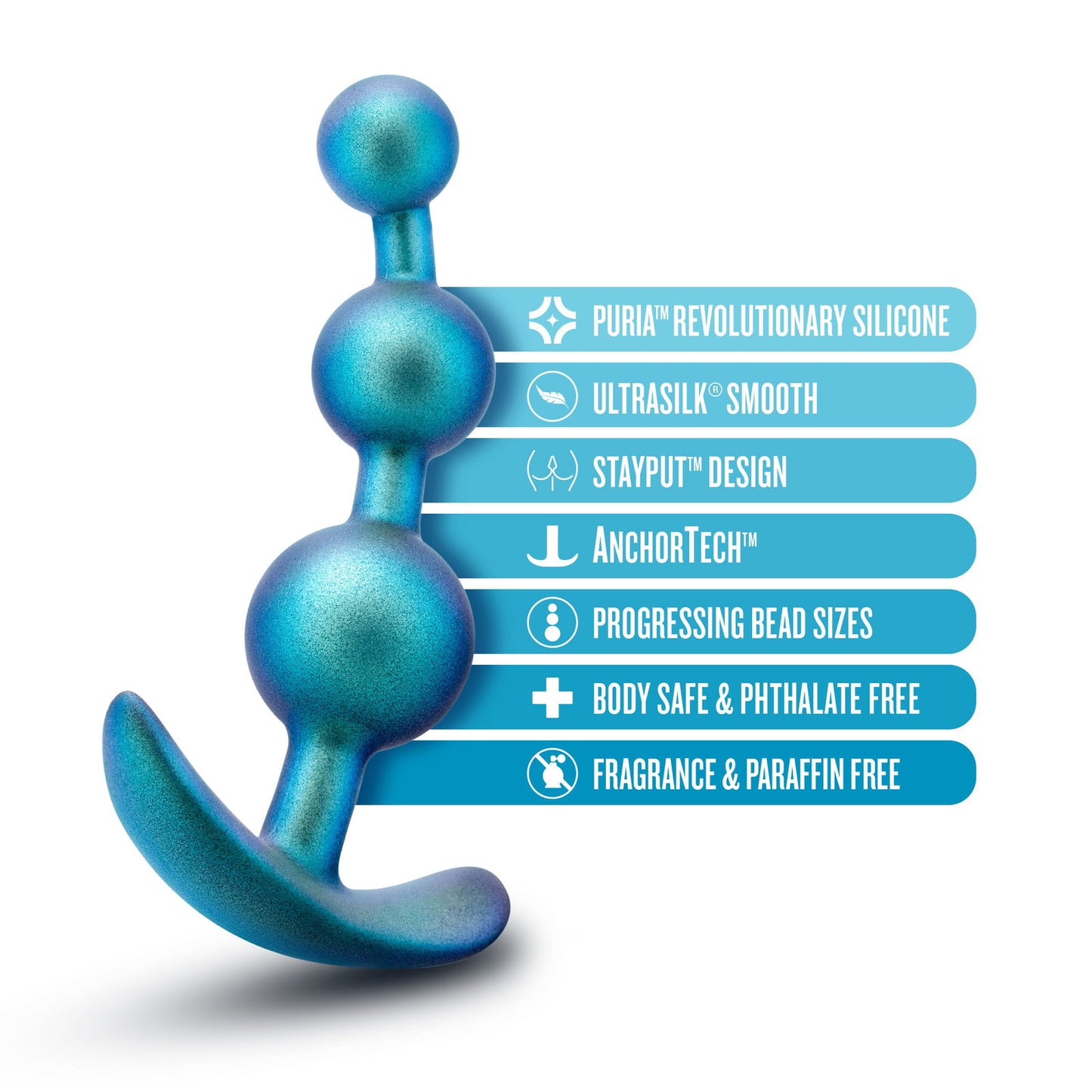 Anal Adventures Matrix - Gamma Plug - Neptune Teal - Permissive -