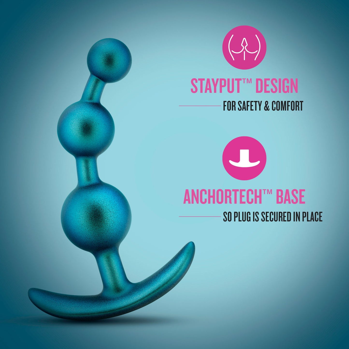 Anal Adventures Matrix - Gamma Plug - Neptune Teal - Permissive -