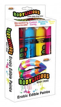 Bodylicious Edible Body Pens - 4pk. - Assorted Flavors - Permissive -