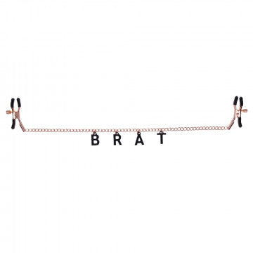 Brat Charmed Nipple Clamps - Rose Gold - Permissive -