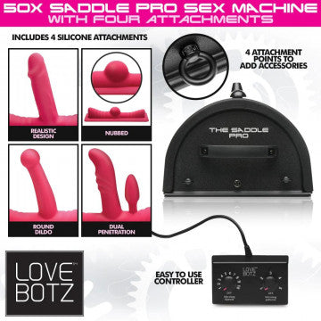 Love Botz 50x Saddle Pro Sex Machine With 4 Attachments - Permissive -