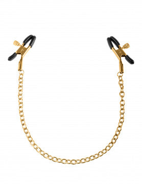 Fetish Fantasy Gold Chain Nipple Clamps - Gold - Permissive -