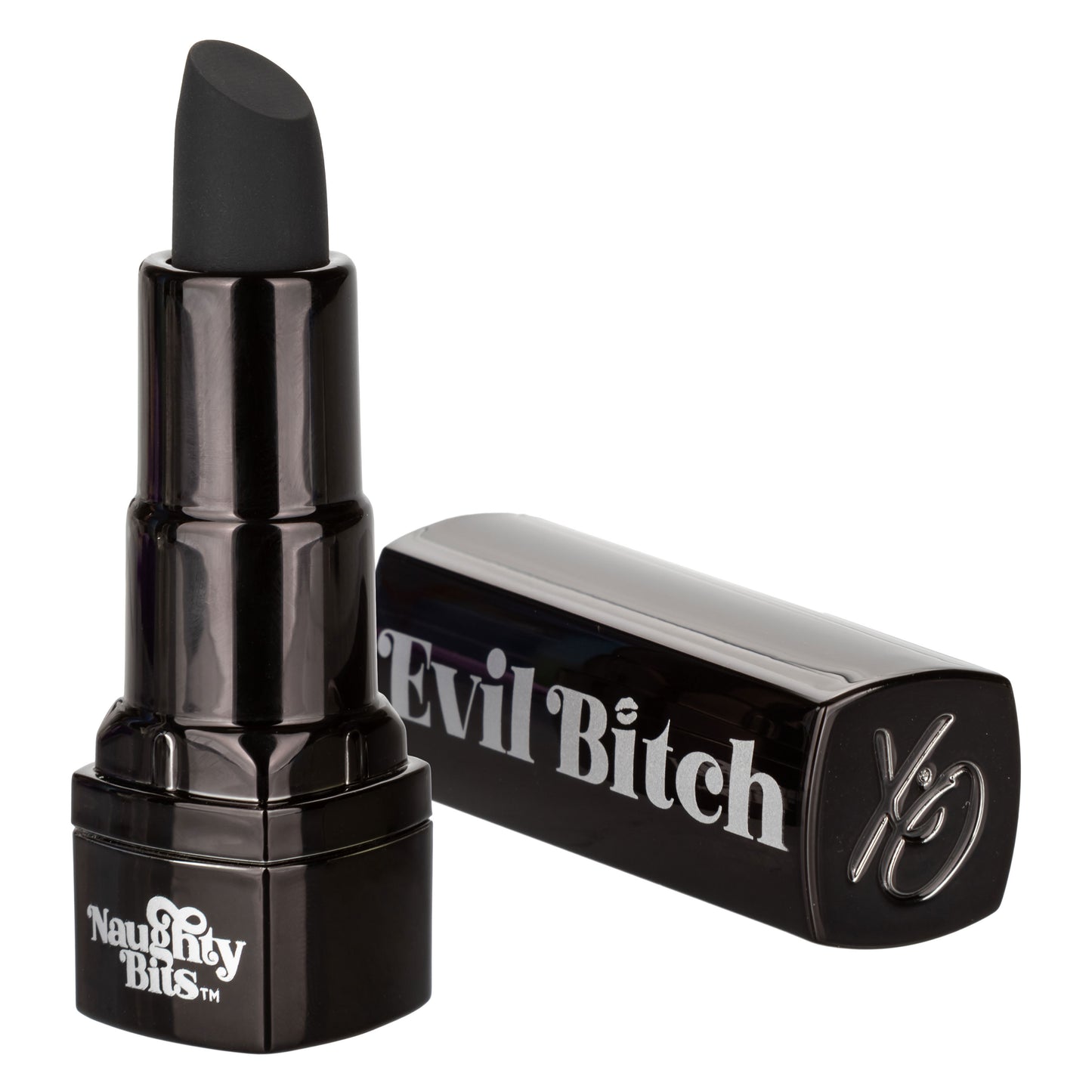 Naughty Bits Evil Bitch Lipstick Vibrator - Black - Permissive -