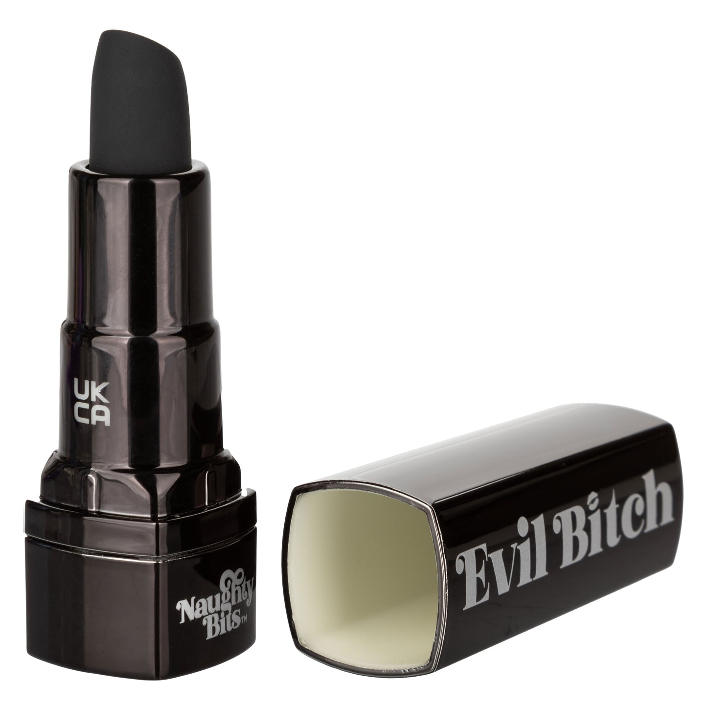 Naughty Bits Evil Bitch Lipstick Vibrator - Black - Permissive -