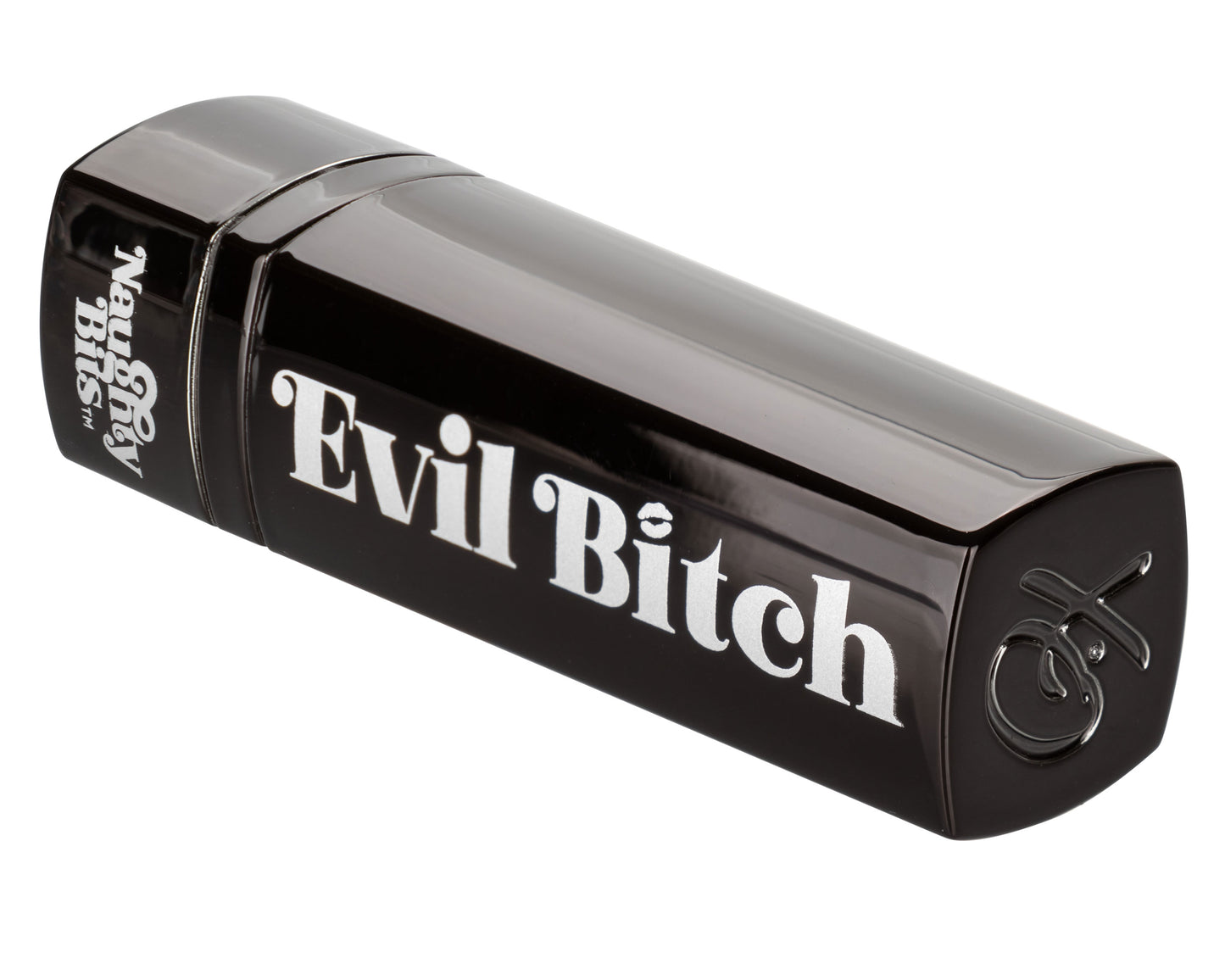 Naughty Bits Evil Bitch Lipstick Vibrator - Black - Permissive -