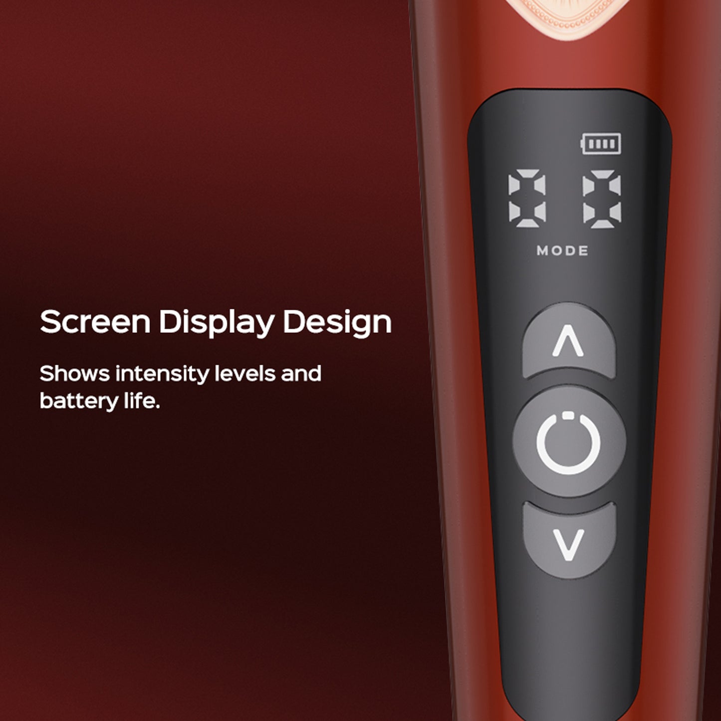 Stormi - Powerful Wand Massager - Red Wine - Permissive -