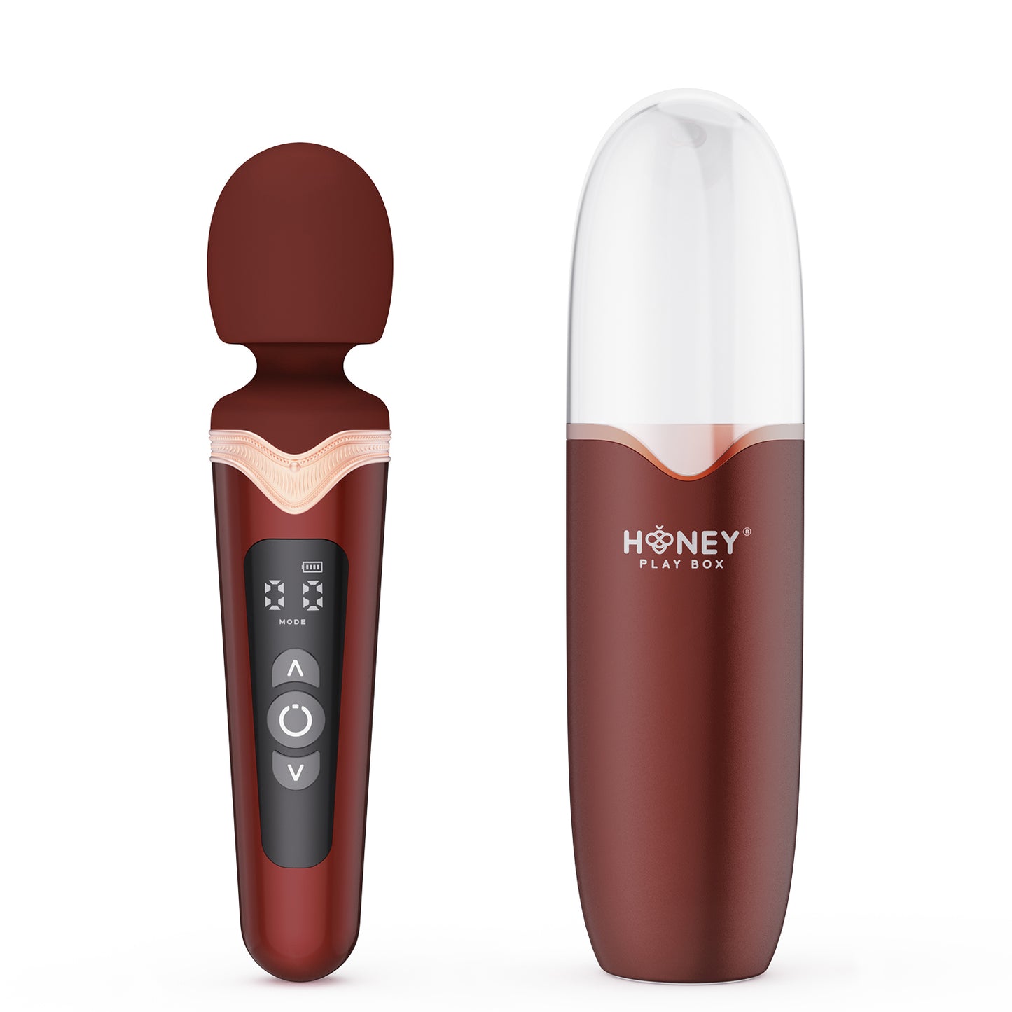 Stormi - Powerful Wand Massager - Red Wine - Permissive -