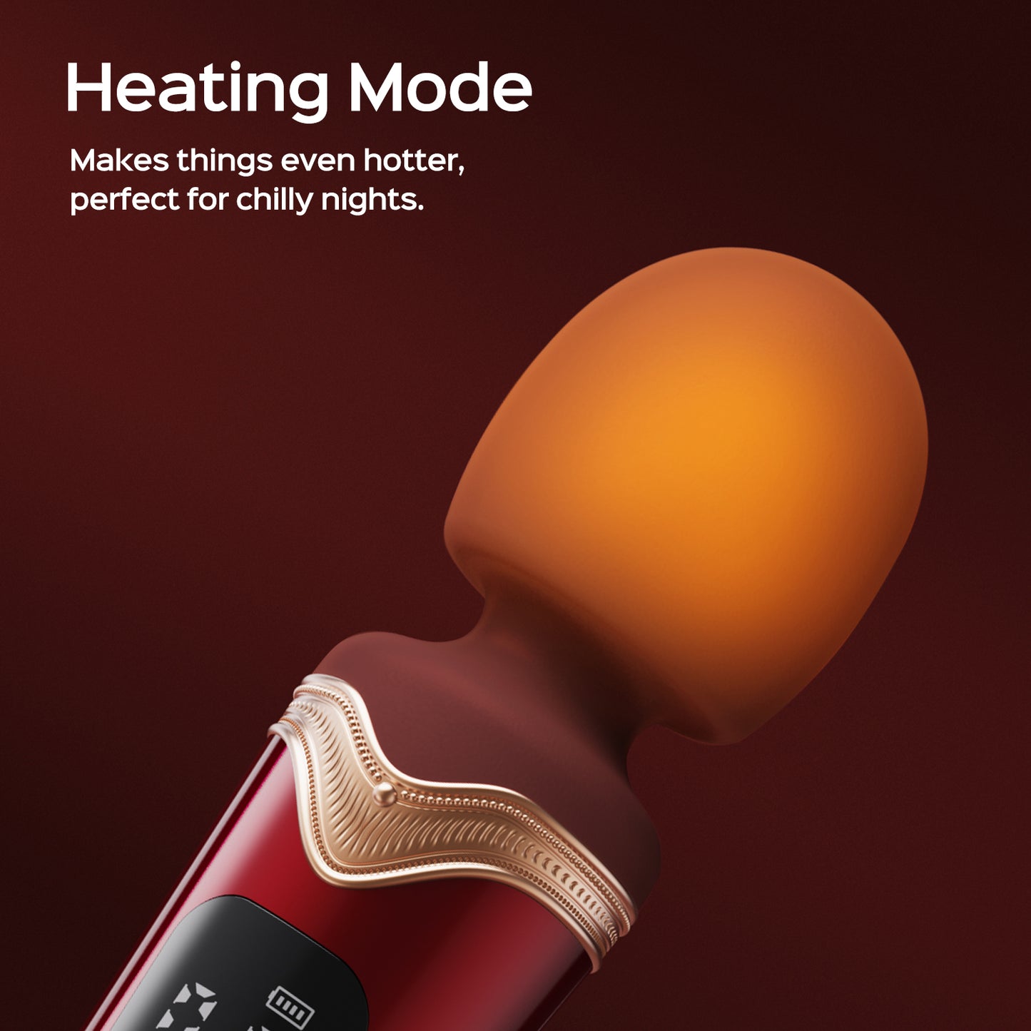 Stormi - Powerful Wand Massager - Red Wine - Permissive -