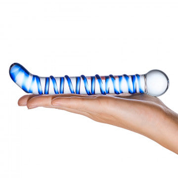Mr. Swirly 6.5 Inch G-Spot Glass Dildo - Permissive -
