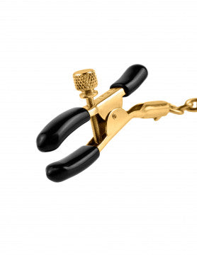 Fetish Fantasy Gold Chain Nipple Clamps - Gold - Permissive -