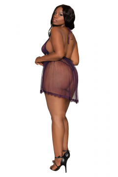 Teddy - Queen Size - Eggplant - Permissive -