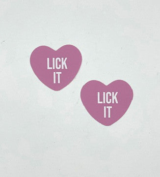 Sexy Saying Heart Pasties - Permissive -