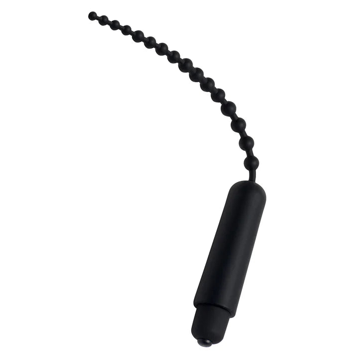 Masters Dark Rod Vibrating Beaded Silicone Sound - Permissive - 