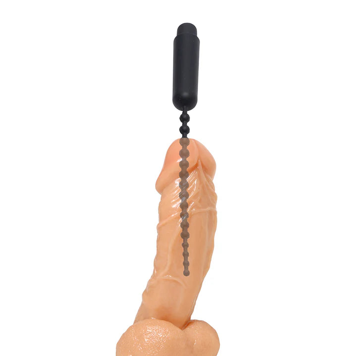 Masters Dark Rod Vibrating Beaded Silicone Sound - Permissive - 