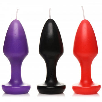 Kink Inferno Drip Candles - Black, Purple, Red - Permissive - Candles