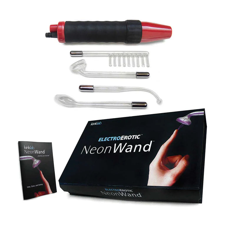 Kinklab Neon Wand - Red Handle/ Red Elec - Permissive - BDSM & Fetish