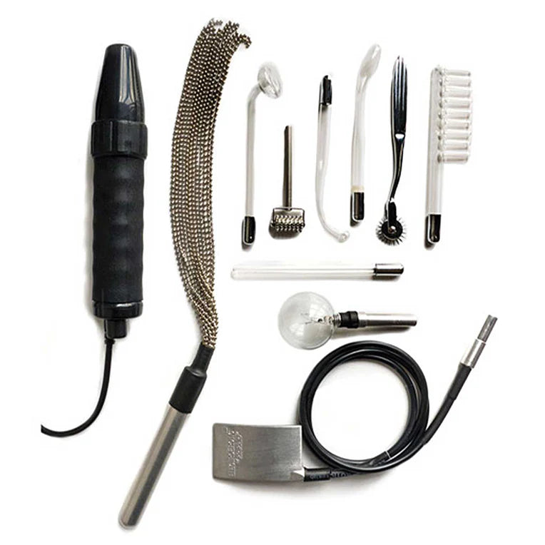 Kinklab Agent Noir Neon Wand Electrosex Kit - Permissive - BDSM & Fetish