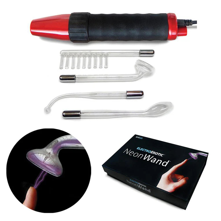 KL Neon Wand Red Handle/Purple Electrode (US) - Permissive - BDSM & Fetish