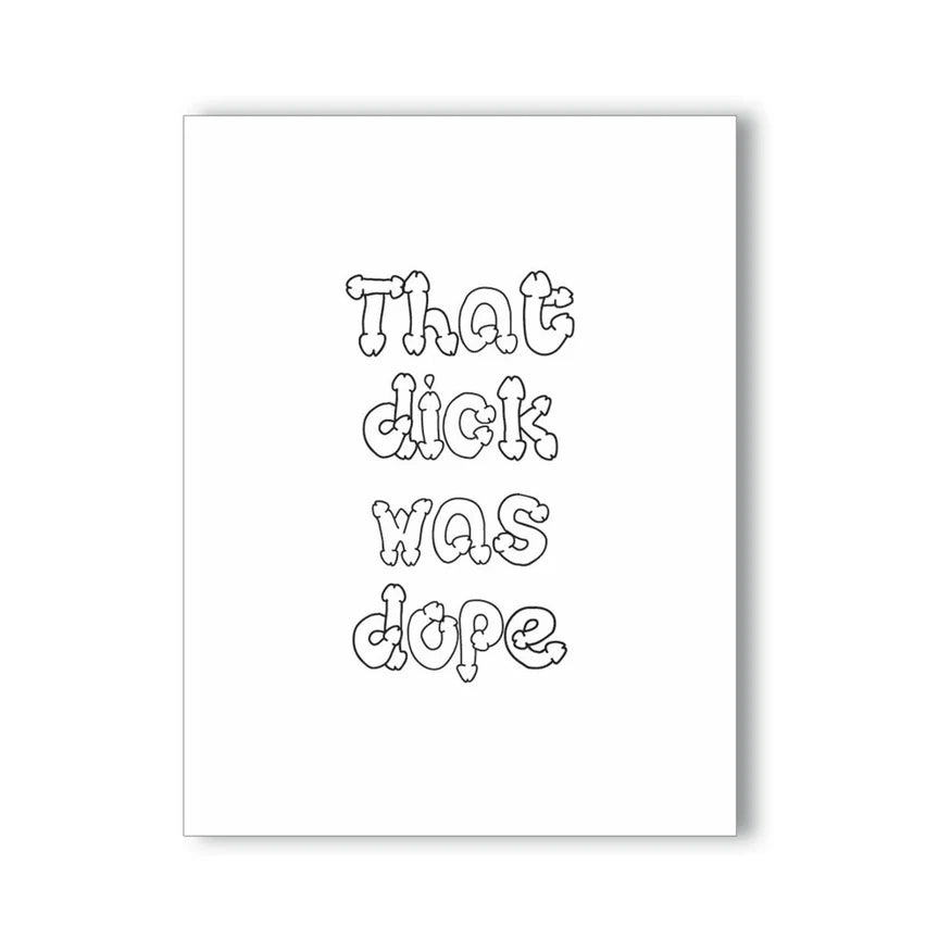 That Dick Was Dope Naughty Kard - Permissive - Card