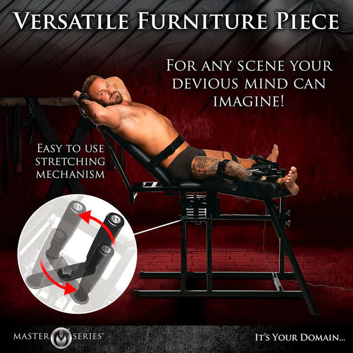 Master Series Leg Spreader Obedience Chair with Sex Machine - Permissive - 