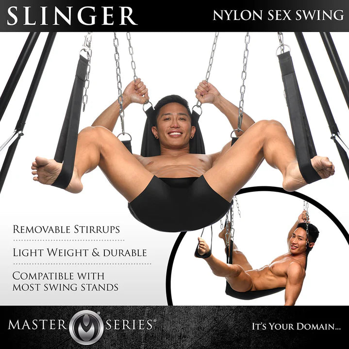 Master Series Slinger Nylon Sex Sling - Permissive - 