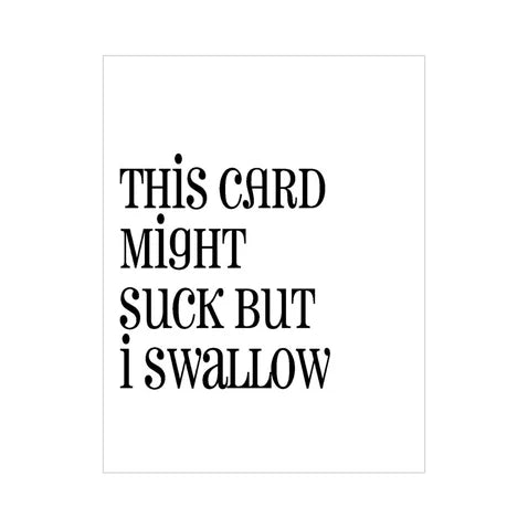 Suck vs Swallow Naughty Kard - Permissive - Card