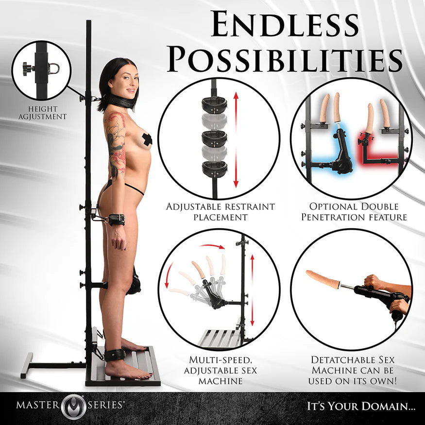 Master Series Ultimate Enforcer Forced Orgasm Tower with Sex Machine - Permissive - BDSM & Fetish