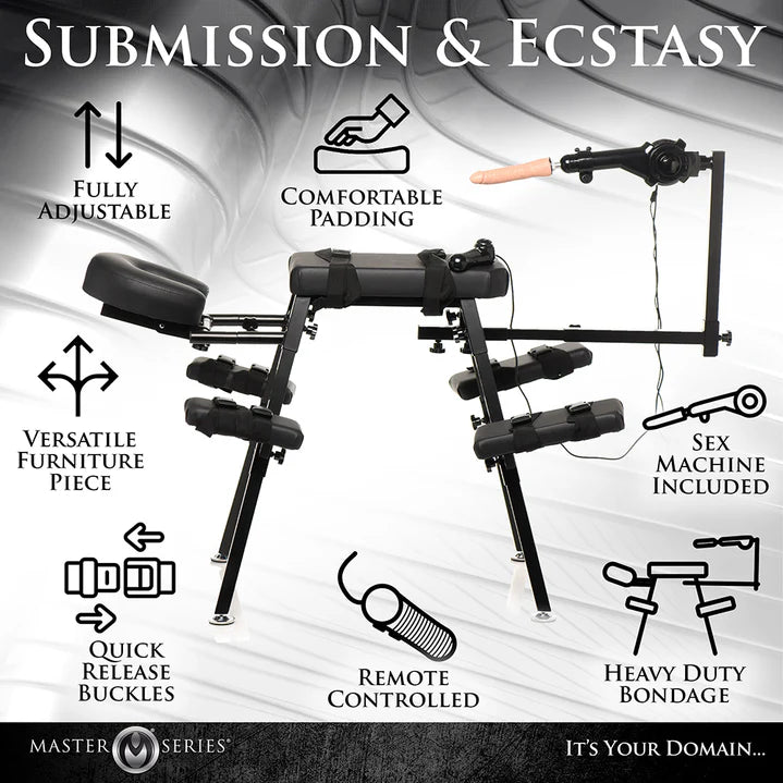 Master Series Obedience Bench with Sex Machine - Permissive - 