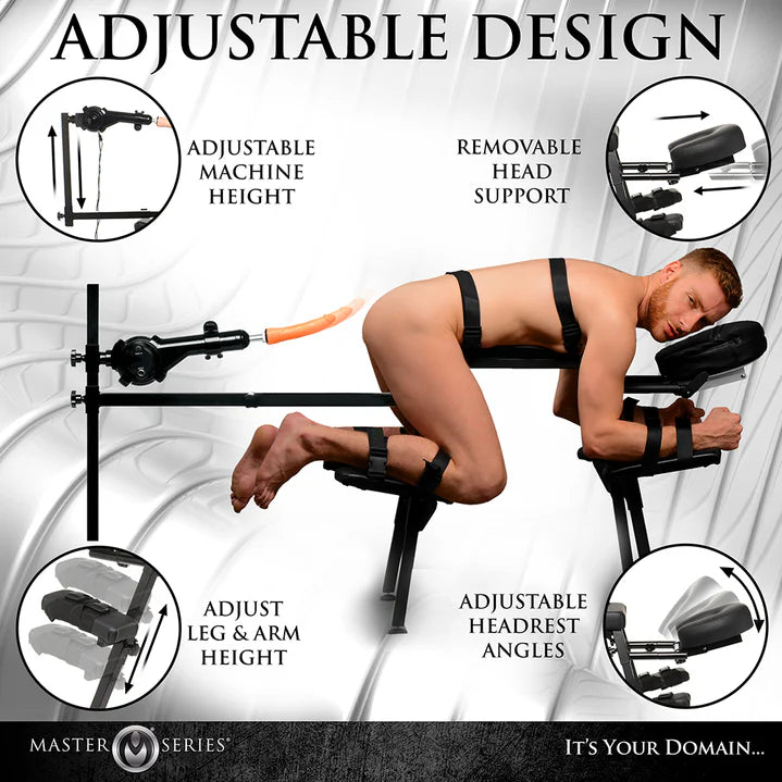 Master Series Obedience Bench with Sex Machine - Permissive - 