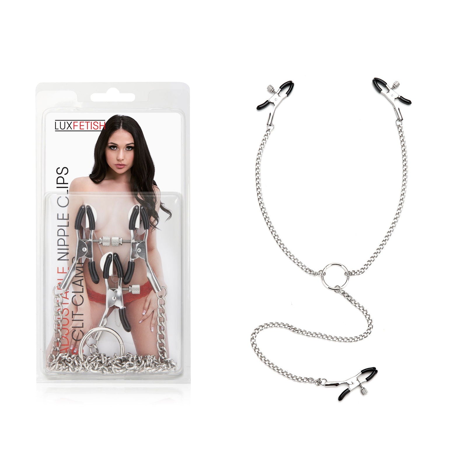 Adjustable Nipple Clamps & Clit Clamp - Permissive - 