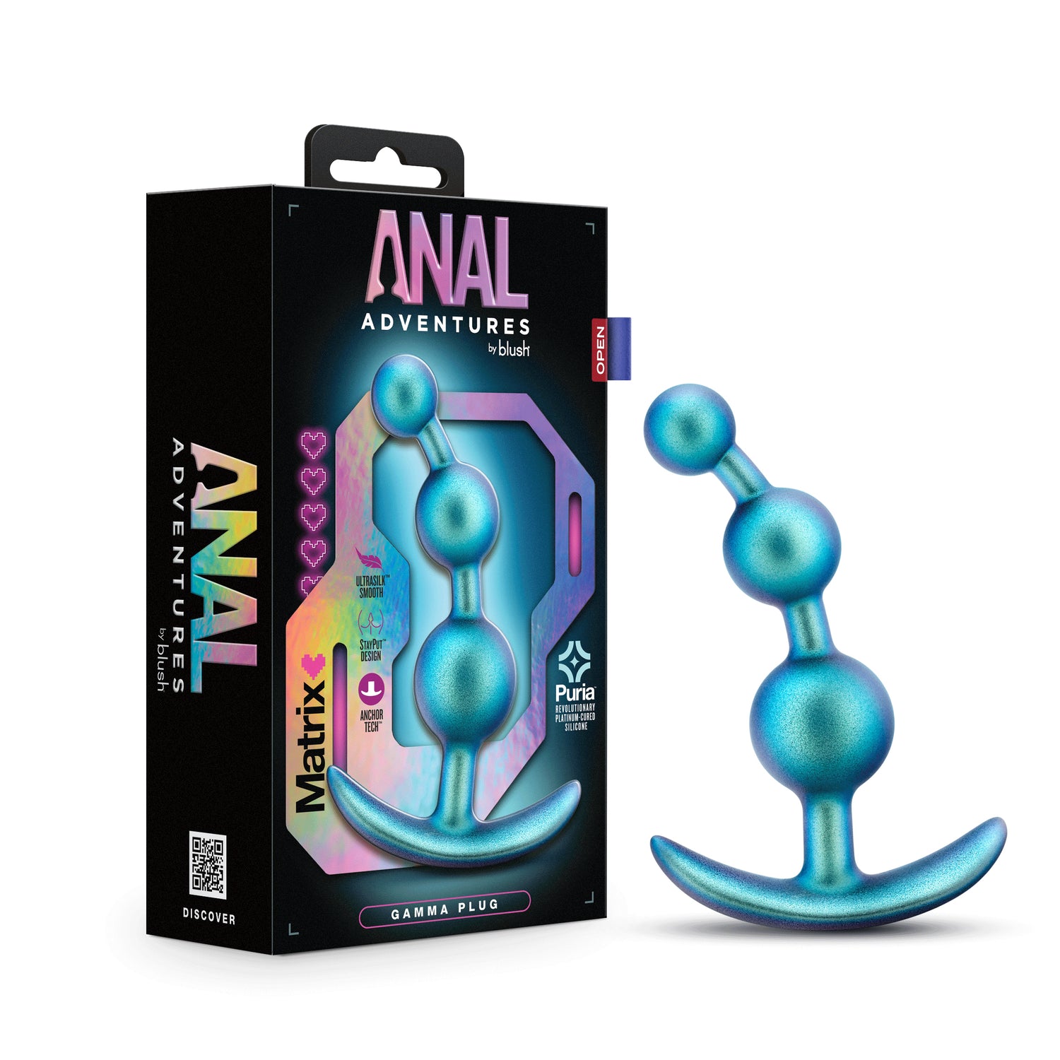 Anal Adventures Matrix - Gamma Plug - Neptune Teal - Permissive - 