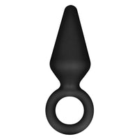 Platinum Silicone Loop Plug Small Black