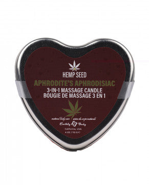 Hemp Seed 3-in-1 Heart Shaped Candles - Permissive - 