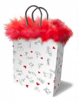 Stick Figures Gift Bag - Red - Permissive - Bags & Wrapping