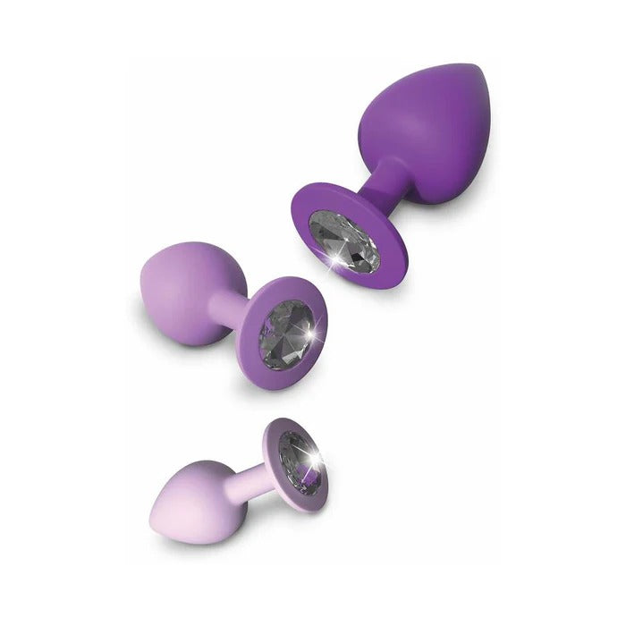 Fantasy For Her 3-Piece Silicone Her Little Gems Trainer Plug Set-Purple