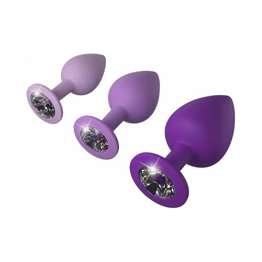 Fantasy For Her 3-Piece Silicone Her Little Gems Trainer Plug Set-Purple