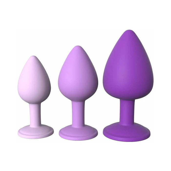 Fantasy For Her 3-Piece Silicone Her Little Gems Trainer Plug Set-Purple