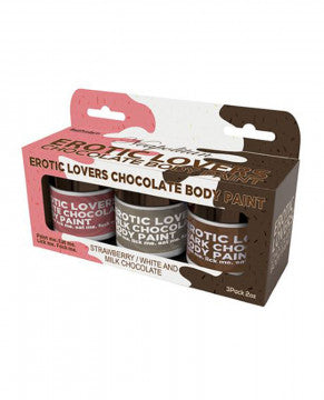 Erotic Lovers Chocolate Body Paint (3 Pack) - Permissive - Edible