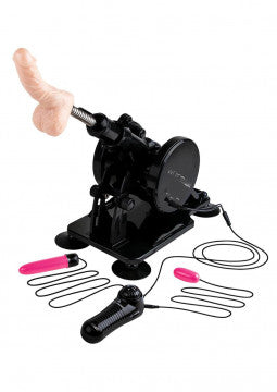 Deluxe Adjustable Machine Set - Black - Permissive - BDSM & Fetish