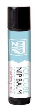 Nip Zip Ice Cube Nip Balm - Strawberry Mint - Tube Carded - Permissive - nipple