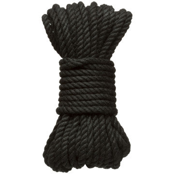 Merci - Bind and Tie - 6mm Hemp Bondage Rope - 30  Feet - Black - Permissive - 