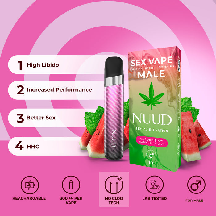 NUUD MALE VAPORDISIAC Watermelon Mint - Permissive - 