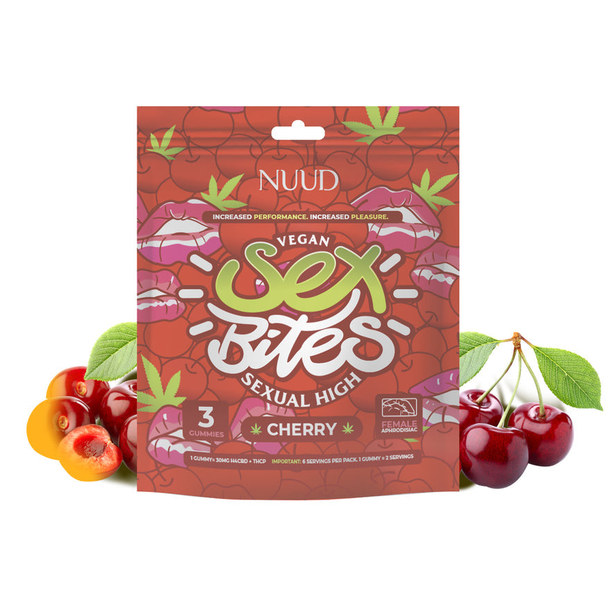 NUUD Sex Bites Female Aphrodisiac Gummies Cherry - Permissive - Edible