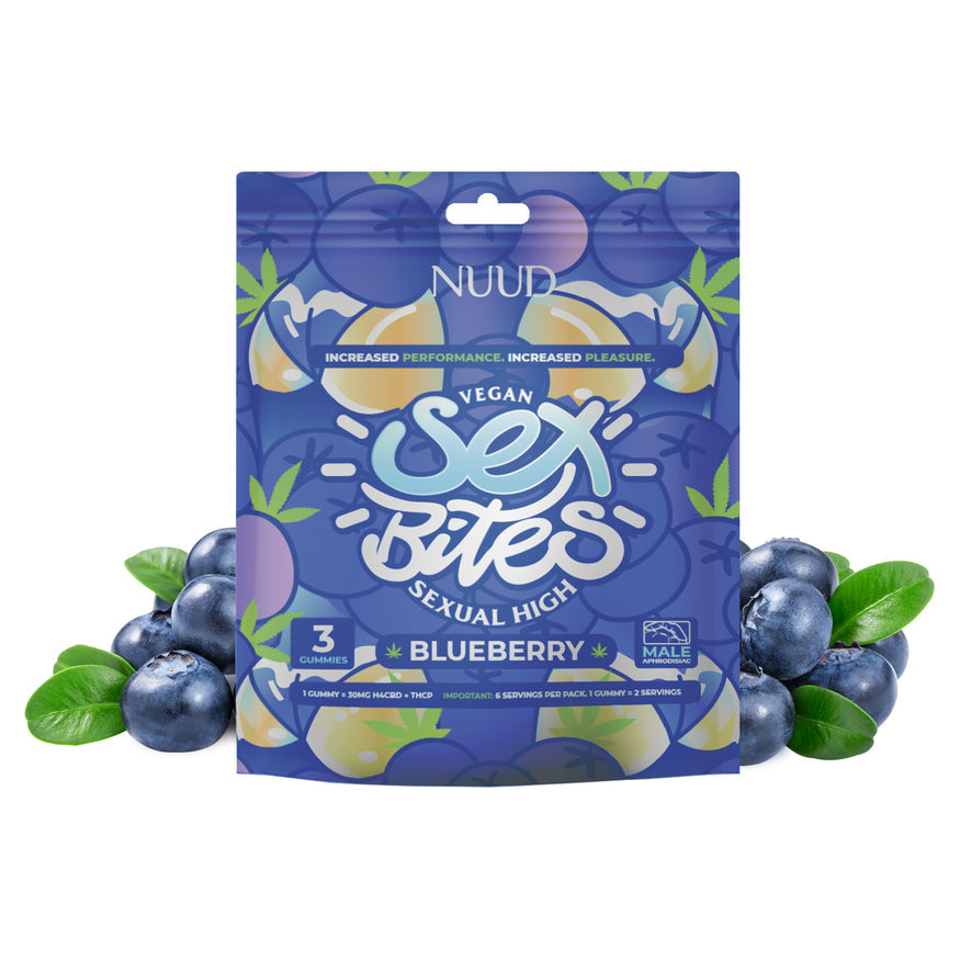 NUUD Sex Bites Male Aphrodisiac Gummies Blueberry - Permissive - Edible