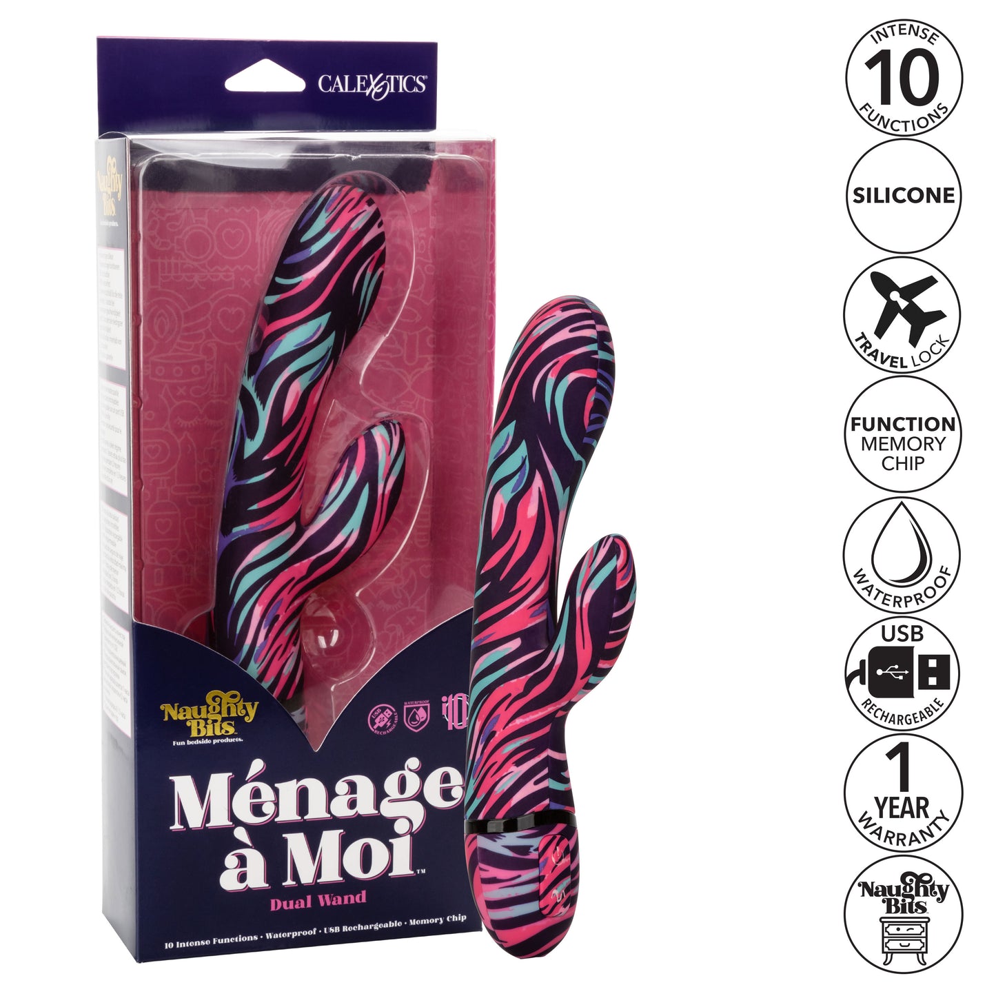 Naughty Bits Menage a Moi Dual Wand - Permissive - 