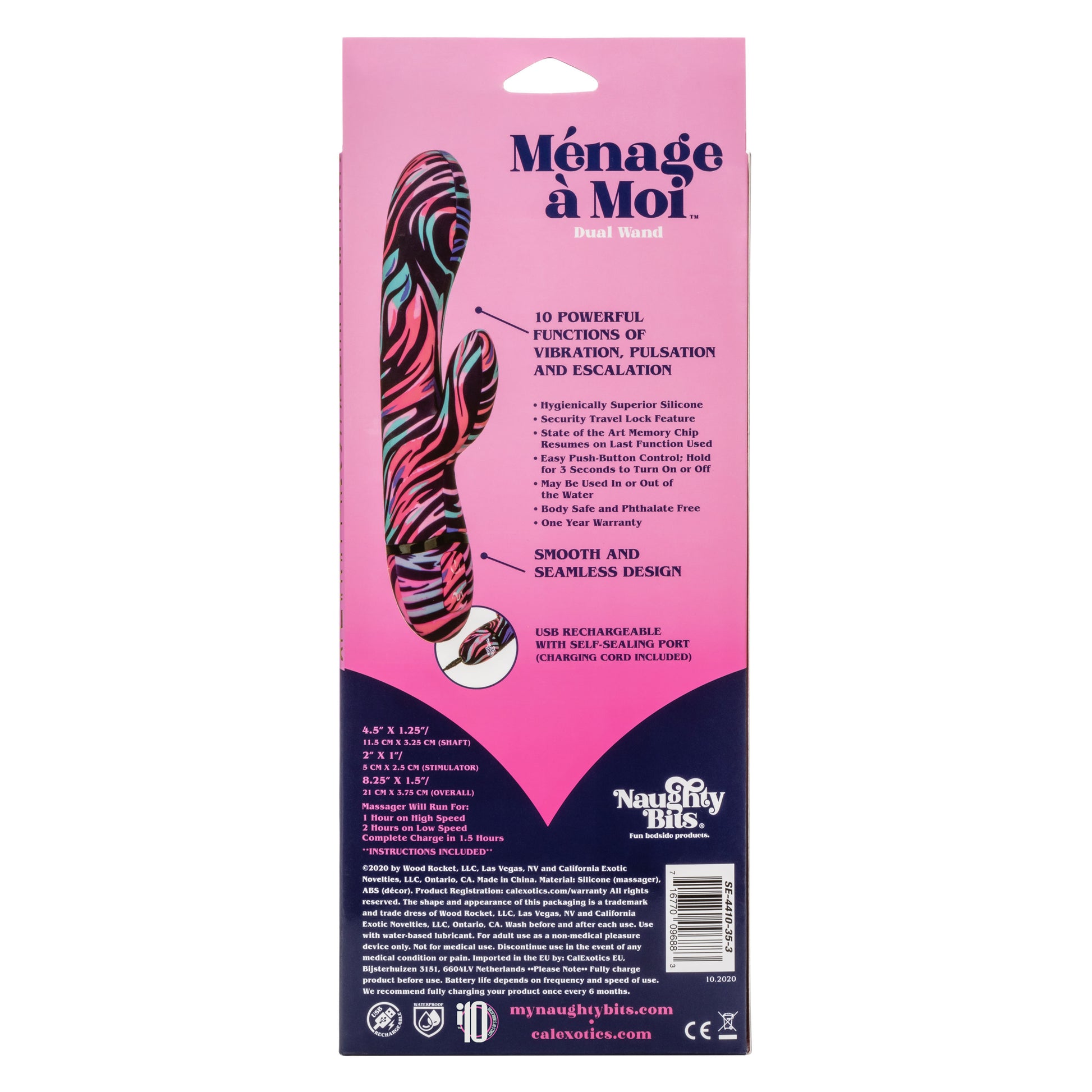 Naughty Bits Menage a Moi Dual Wand - Permissive - 