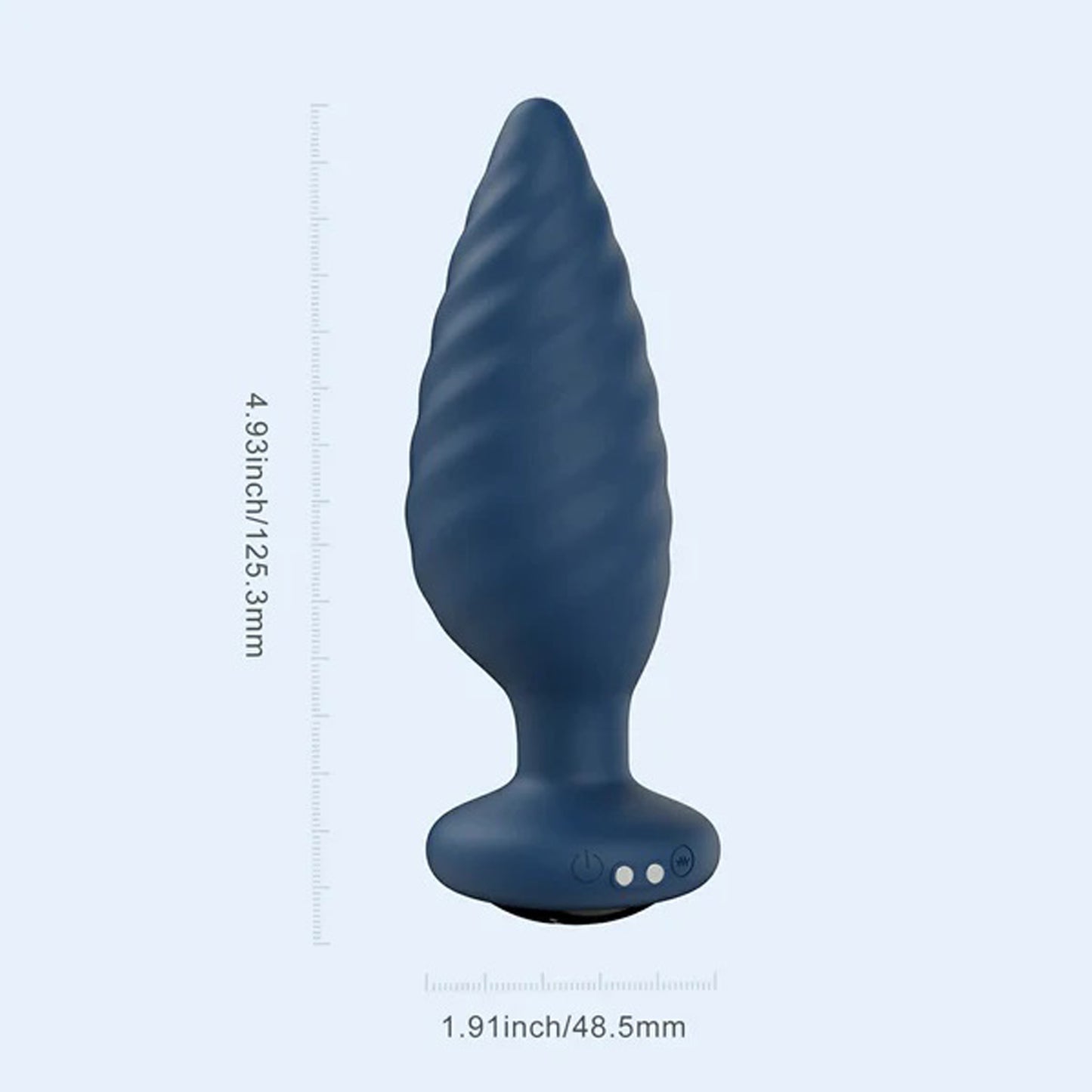 App Controlled Rotating Butt Plug - Blue - Permissive - 